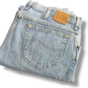 Lee Jeans Mens‎ Light Wash Straight Leg Denim Pants 38x34